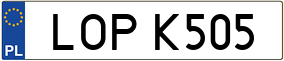 Trailer License Plate